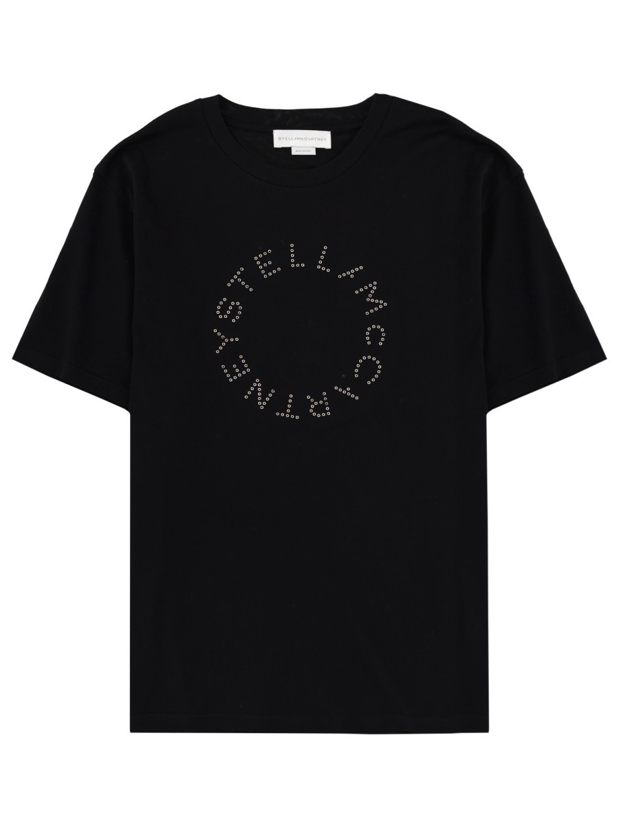 Refresh your wardrobe with the stella mccartney women's T-SHIRT WITH LOGO in Black