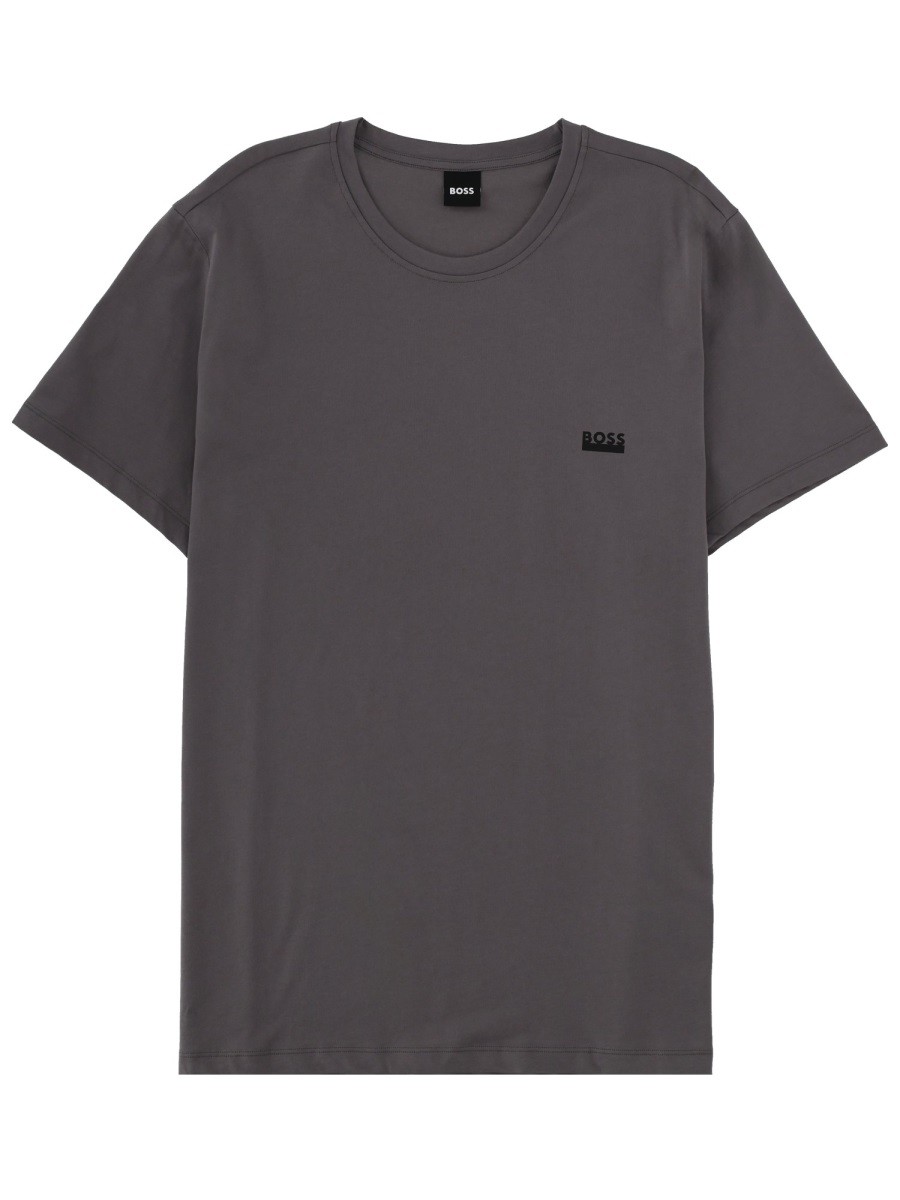Discover the authentic Boss men's T-SHIRT WITH LOGO in Grey