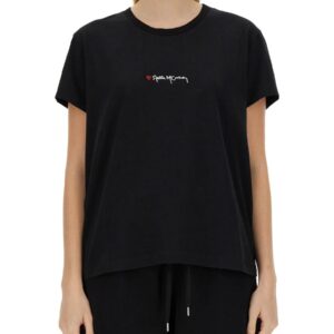Explore the authentic stella mccartney women's T-SHIRT WITH LOGO in Black