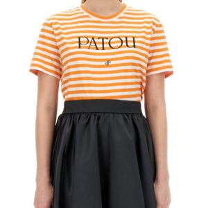 Refresh your wardrobe with the PATOU women's T-SHIRT WITH LOGO in MULTICOLOUR
