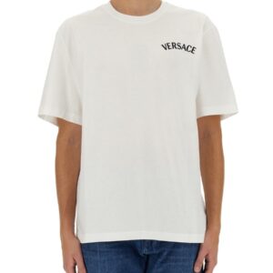 Discover the authentic Versace men's T-SHIRT WITH LOGO in White