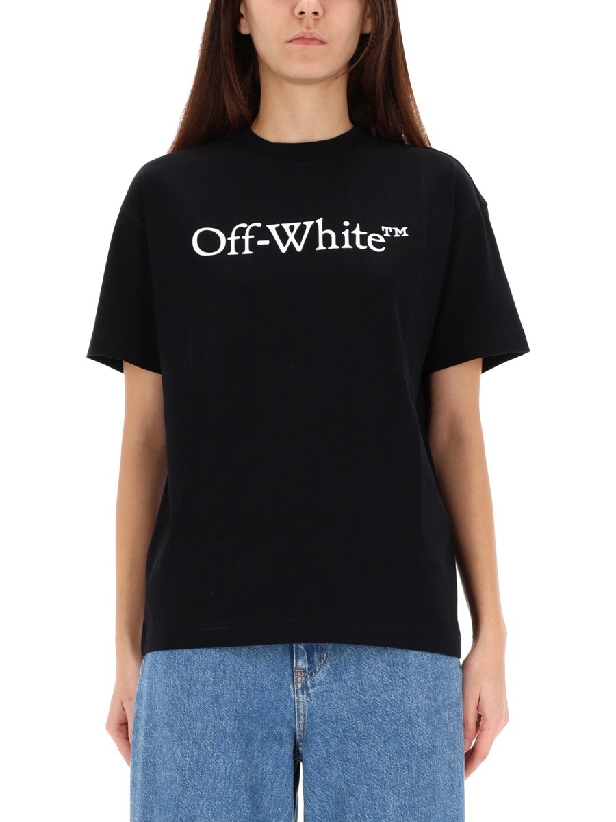 Refresh your wardrobe with the Off-white women's T-SHIRT WITH LOGO in Black