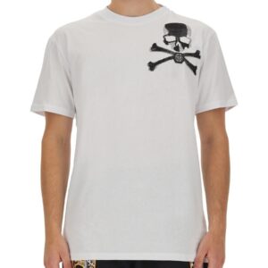 Discover the authentic Philipp Plein men's T-SHIRT WITH LOGO in White