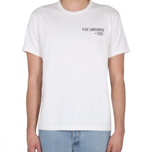Discover the authentic FAY men's T-SHIRT WITH LOGO in White
