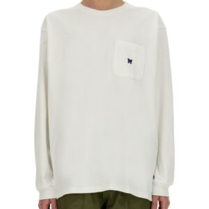 Elevate your look with the NEEDLES men's T-SHIRT WITH LOGO in White