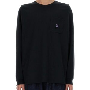 Elevate your look with the NEEDLES men's T-SHIRT WITH LOGO in Black