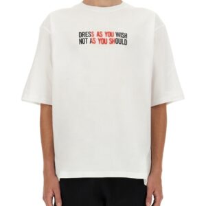 Discover the authentic Moschino men's T-SHIRT WITH LOGO in White