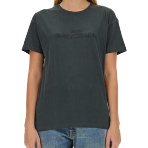 Refresh your wardrobe with the Maison Margiela women's T-SHIRT WITH LOGO in Black