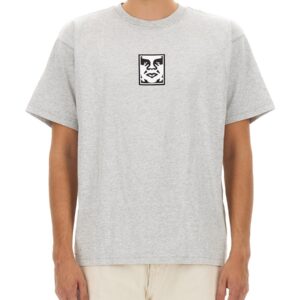 Discover the authentic OBEY men's T-SHIRT WITH LOGO in Grey