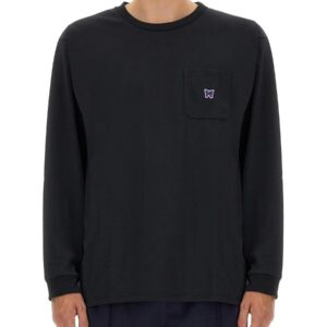 Elevate your look with the NEEDLES men's T-SHIRT WITH LOGO in Black