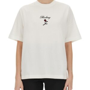 Elevate your look with the Burberry women's T-SHIRT WITH LOGO in White