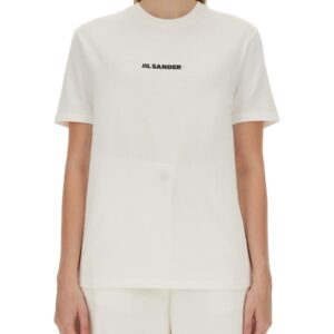 Refresh your wardrobe with the JIL SANDER women's T-SHIRT WITH LOGO in White