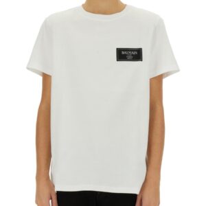 Refresh your wardrobe with the Balmain men's T-SHIRT WITH LOGO in White