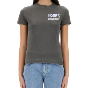 Explore the authentic MOSCHINO JEANS women's T-SHIRT WITH LOGO in Black
