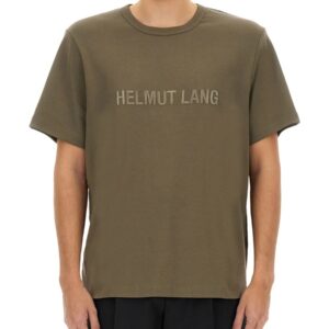 Refresh your wardrobe with the Helmut Lang men's T-SHIRT WITH LOGO in beige