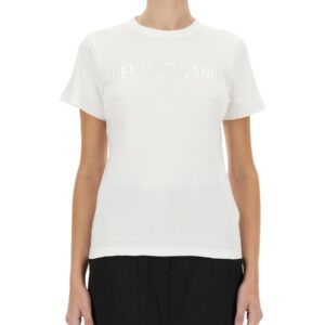 Refresh your wardrobe with the Helmut Lang women's T-SHIRT WITH LOGO in White