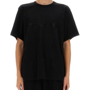 Refresh your wardrobe with the Helmut Lang men's T-SHIRT WITH LOGO in Black