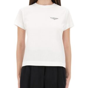 Elevate your look with the Givenchy women's T-SHIRT WITH LOGO in White