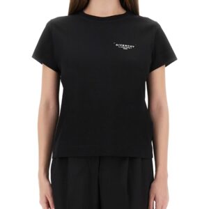 Elevate your look with the Givenchy women's T-SHIRT WITH LOGO in Black