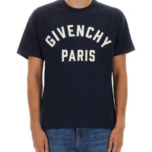 Discover the authentic Givenchy men's T-SHIRT WITH LOGO in Blue