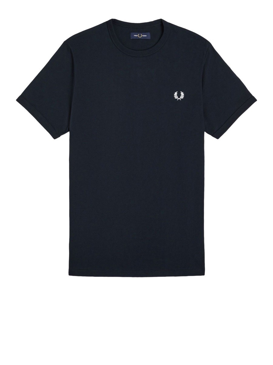 Elevate your look with the FRED PERRY men's T-SHIRT WITH LOGO in Blue