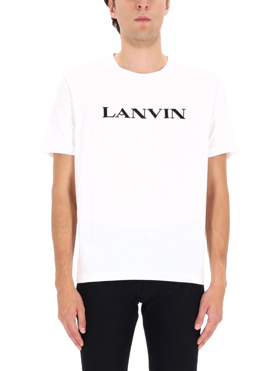 Discover the authentic Lanvin men's T-SHIRT WITH LOGO in White