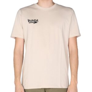 Refresh your wardrobe with the Disclaimer men's T-SHIRT WITH LOGO PRINT in beige