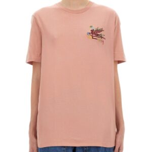 Discover the authentic Etro women's T-SHIRT WITH PEGASUS in Pink