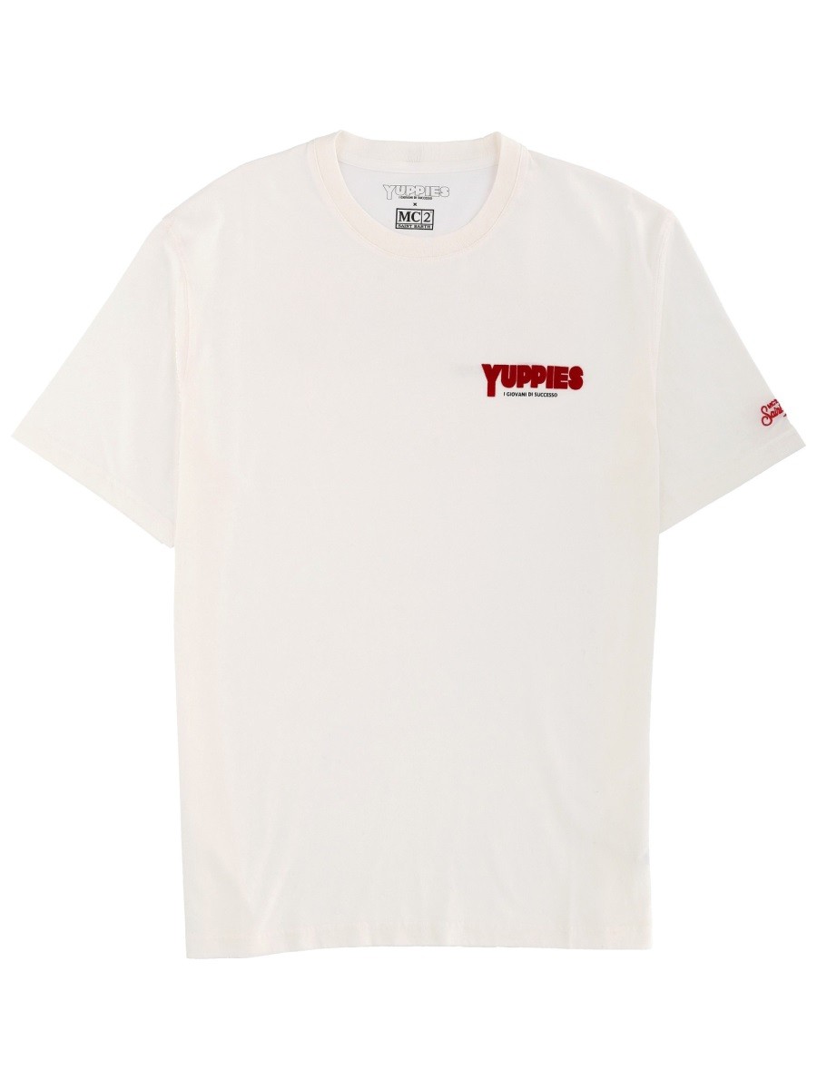 Explore the authentic MC2 SAINT BARTH men's T-SHIRT WITH PRINT in White