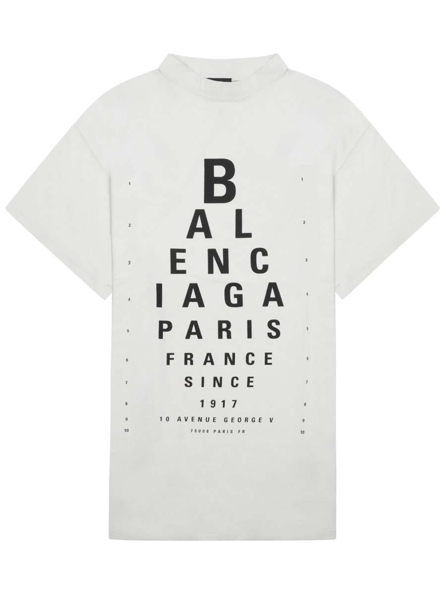 Refresh your wardrobe with the Balenciaga women's T-SHIRT WITH PRINT in White