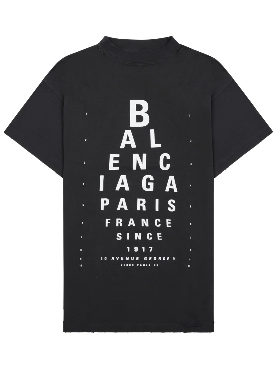 Refresh your wardrobe with the Balenciaga women's T-SHIRT WITH PRINT in Black
