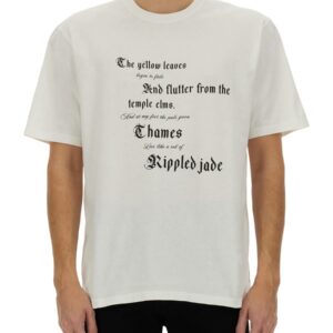 Explore the authentic Alexander Mcqueen men's T-SHIRT WITH PRINT in White