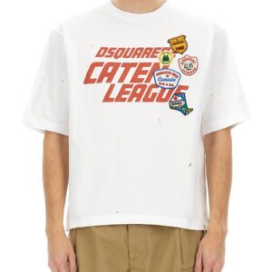 Elevate your look with the Dsquared2 men's T-SHIRT WITH PRINT in White
