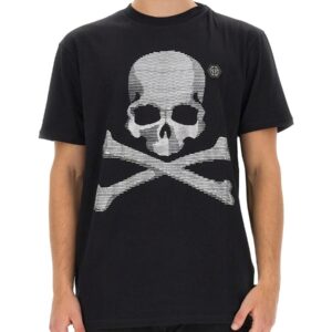 Discover the authentic Philipp Plein men's T-SHIRT WITH RHINESTONES in Black