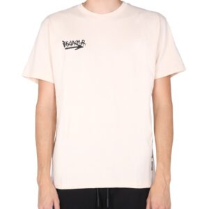 Explore the authentic Disclaimer men's T-SHIRT WITH SCREEN PRINT in White