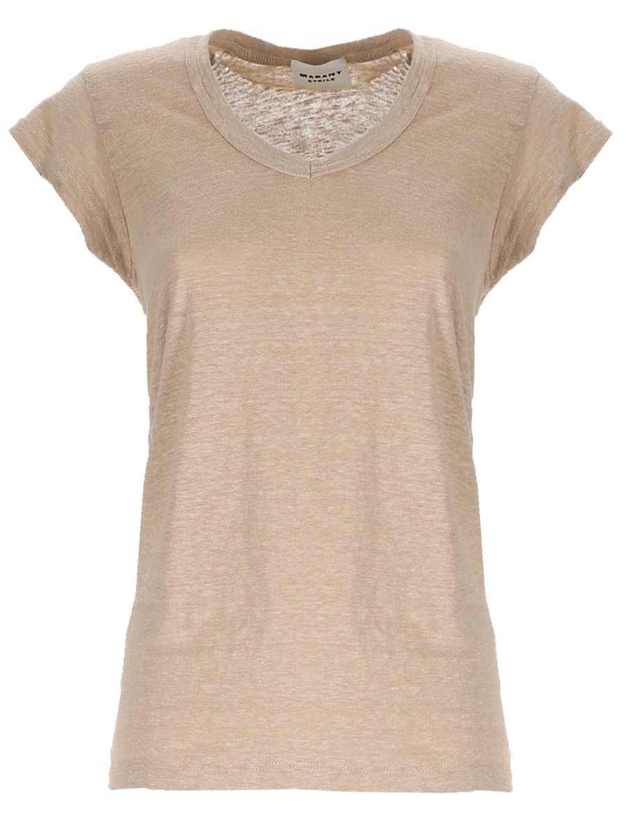 Refresh your wardrobe with the MARANT ETOILE women's T-SHIRT "ZANKOU" in beige