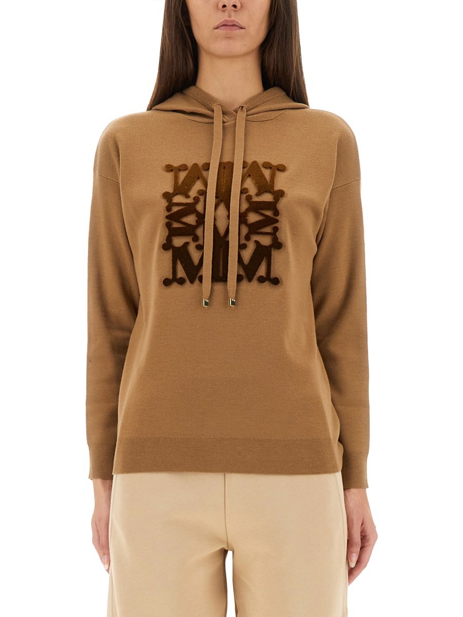 Refresh your wardrobe with the Max Mara women's "TADDEUS" HOODED SWEATER in beige