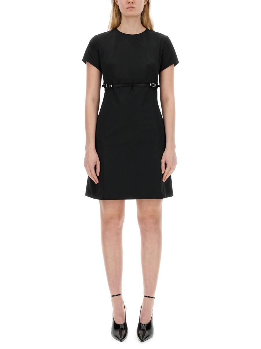 Refresh your wardrobe with the Givenchy women's TAFFETA VOYOU DRESS in Black