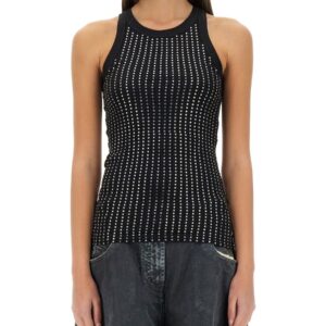 Refresh your wardrobe with the The Attico women's TANK TOP "BLACK" in Black
