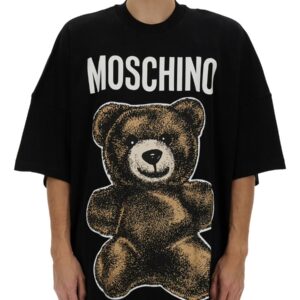 Elevate your look with the Moschino men's TEDDY BEAR T-SHIRT in Black