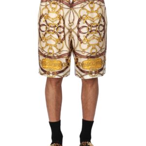 Explore the authentic Moschino men's "TEDDY" BERMUDA SHORTS in MULTICOLOUR