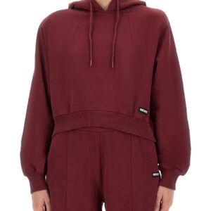 Explore the authentic ROTATE BIRGER CHRISTENSEN women's "TERRY BACK" HOODIE in Bordeaux