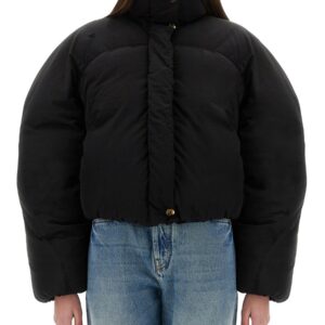 Explore the authentic JACQUEMUS women's THE CARACO PUFFER SHORT JACKET in Black