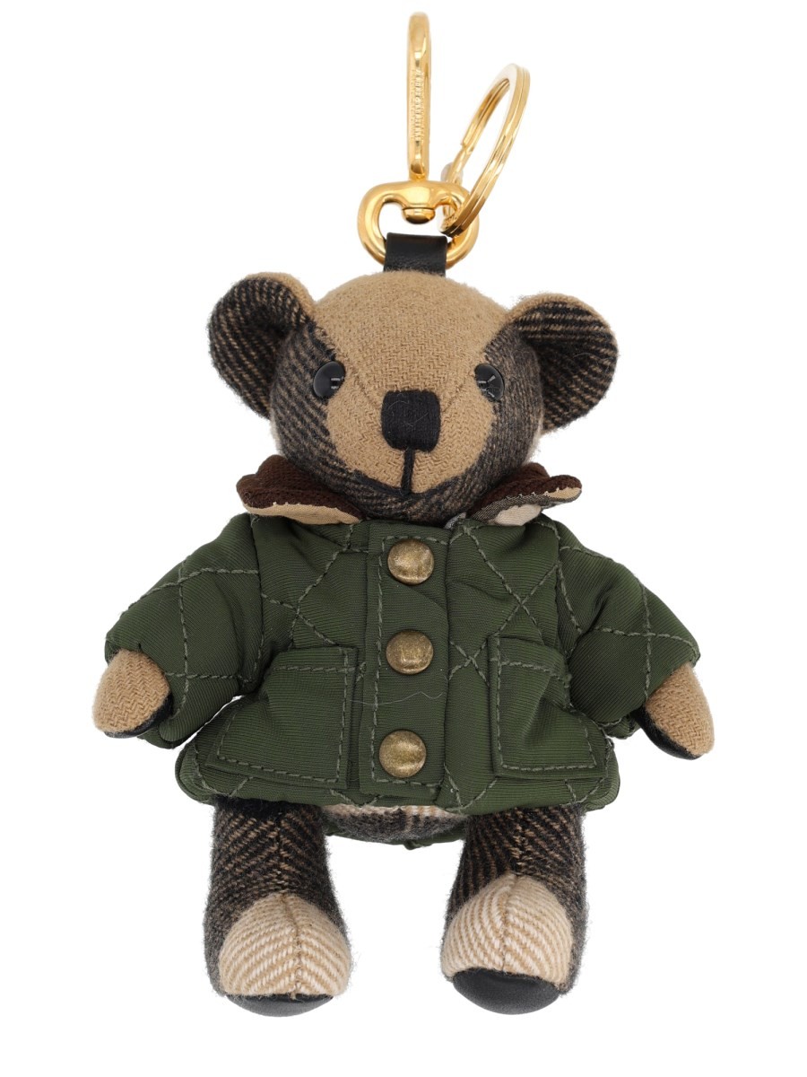 Refresh your wardrobe with the Burberry women's THOMAS BEAR" CHARM in MULTICOLOUR