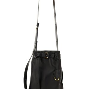 Refresh your wardrobe with the Moschino women's "TIE ME" BUCKET BAG in Black