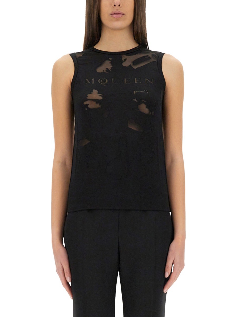 Discover the authentic Alexander Mcqueen women's TOP A INSERTS. in Black