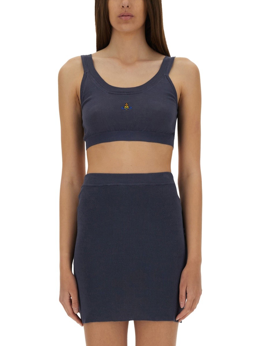 Refresh your wardrobe with the Vivienne Westwood women's TOP "BEA BRA" in Purple