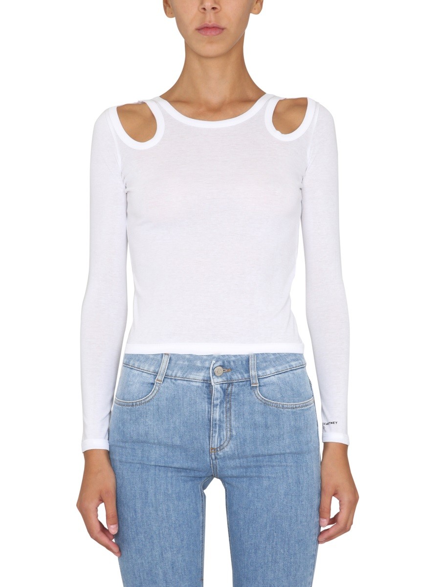 Discover the authentic stella mccartney women's TOP CUT-OUT in White