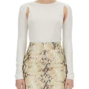 Discover the authentic Helmut Lang women's TOP CUT OUT in White