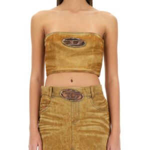 Refresh your wardrobe with the Diesel women's TOP "DE-VILLESS-FSF" in beige